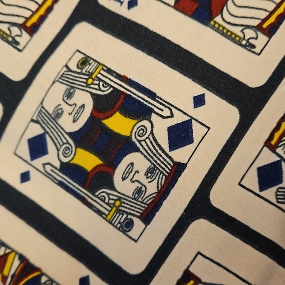 King and Queen playing face cards deck solitare leggings LuLaRoe OS NWOT - Picture 5 of 7